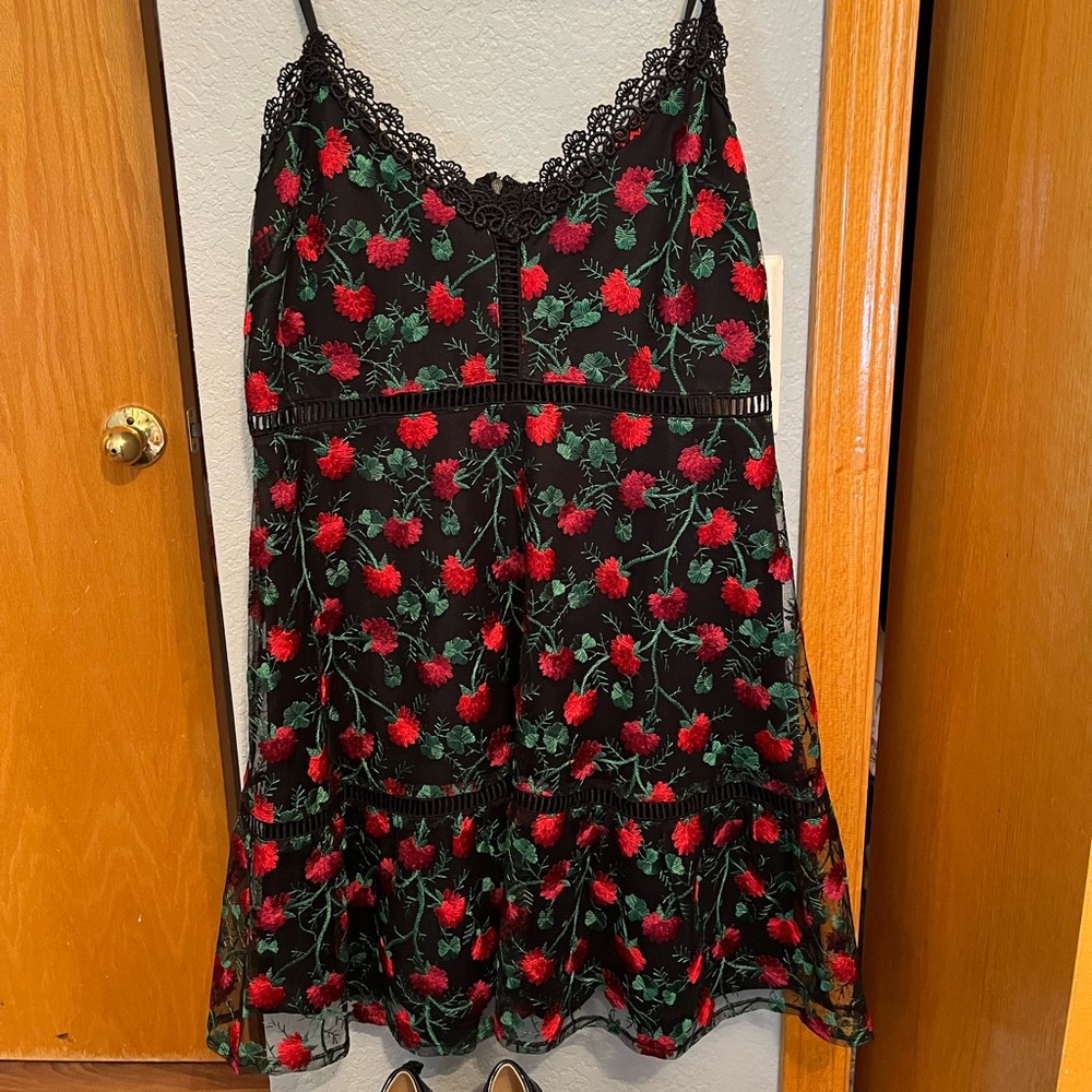 Jack by BB Dakota Nothin to Mesh With Black Floral Dress